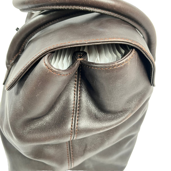 Chanel Travel Bag Dark Brown Lambskin Leather Vintage 1997-1999 w/COA - Picture 6 of 16